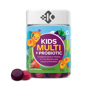 Private Label Vegan Supports Healthy Immune Supplements Probiotic Kids Multivitamin Gummies With Zinc
