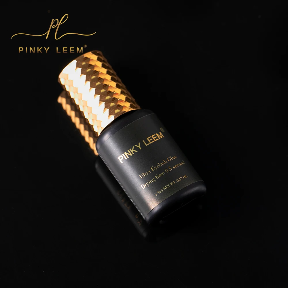 Pinky Leem Fast Drying Strong False Eyelash Extension Glue Low Smell Lash Extension Adhesive for 7-8 Weeks Retention