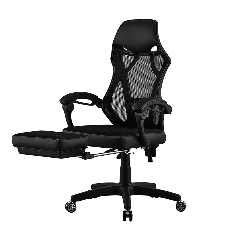 Dropship High Back Office Chair With Lifting Headrest, Adjustable