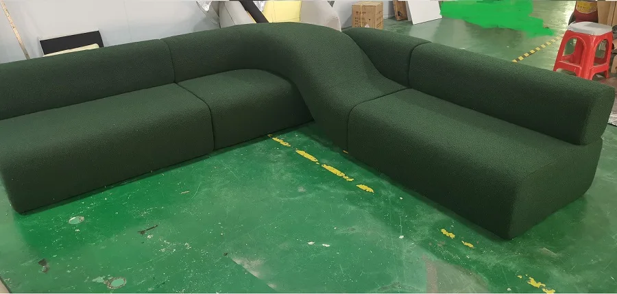 Modern Creative Designer L Angle Geometric Curve Winding Multi - Seat Enigma Curation Twist Living Room Sofas