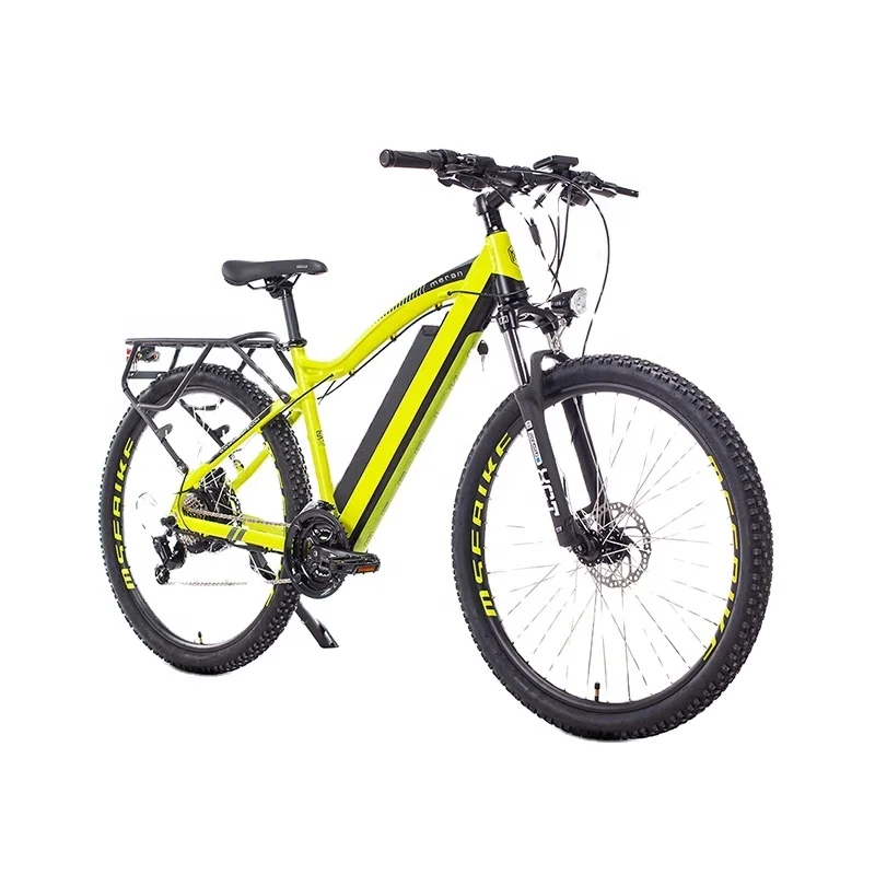 Vintage Cool 27.5" Tire 400w pedal assist electric bike two seat with rear rack man mountain electrical bicycle