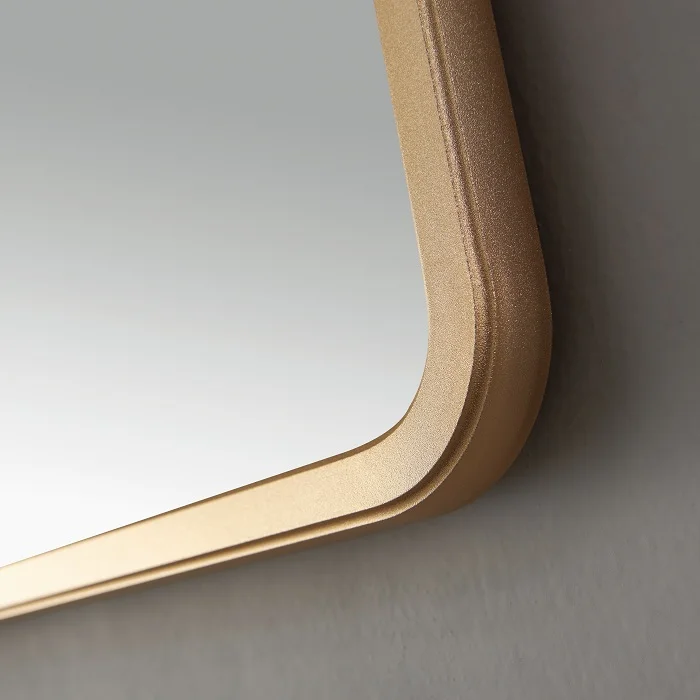 Luxury Stainless Steel Frame LED Lighted Bathroom Wall Mounted Mirror Vanity Touch Control