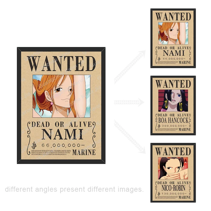 Один кусок хотели нами Хэнкок Робин 3D линзовидный аниме плакат 12x16 картина рамка 30x40 для рекламного