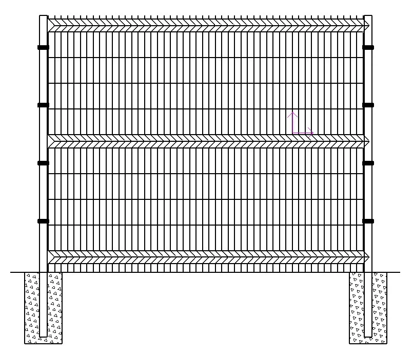 3д забор схема