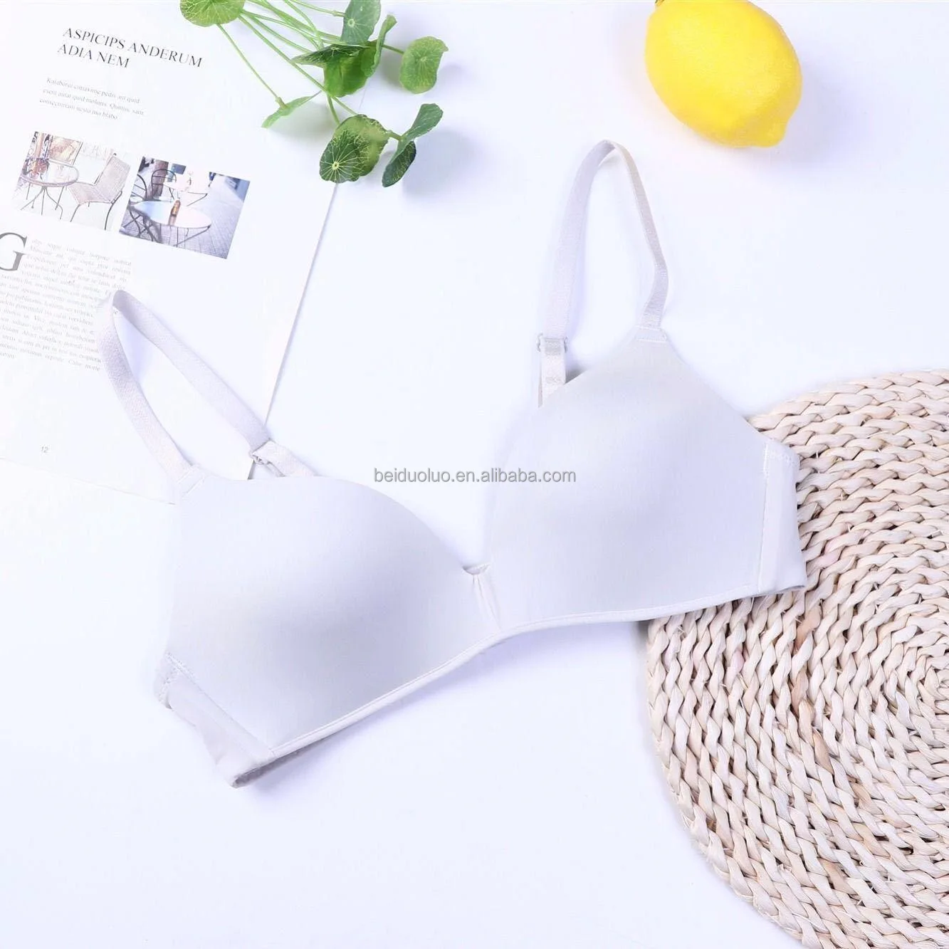 Small Cup Pushup Spandex Thick Cup Adjustedstraps Fashionable Printed