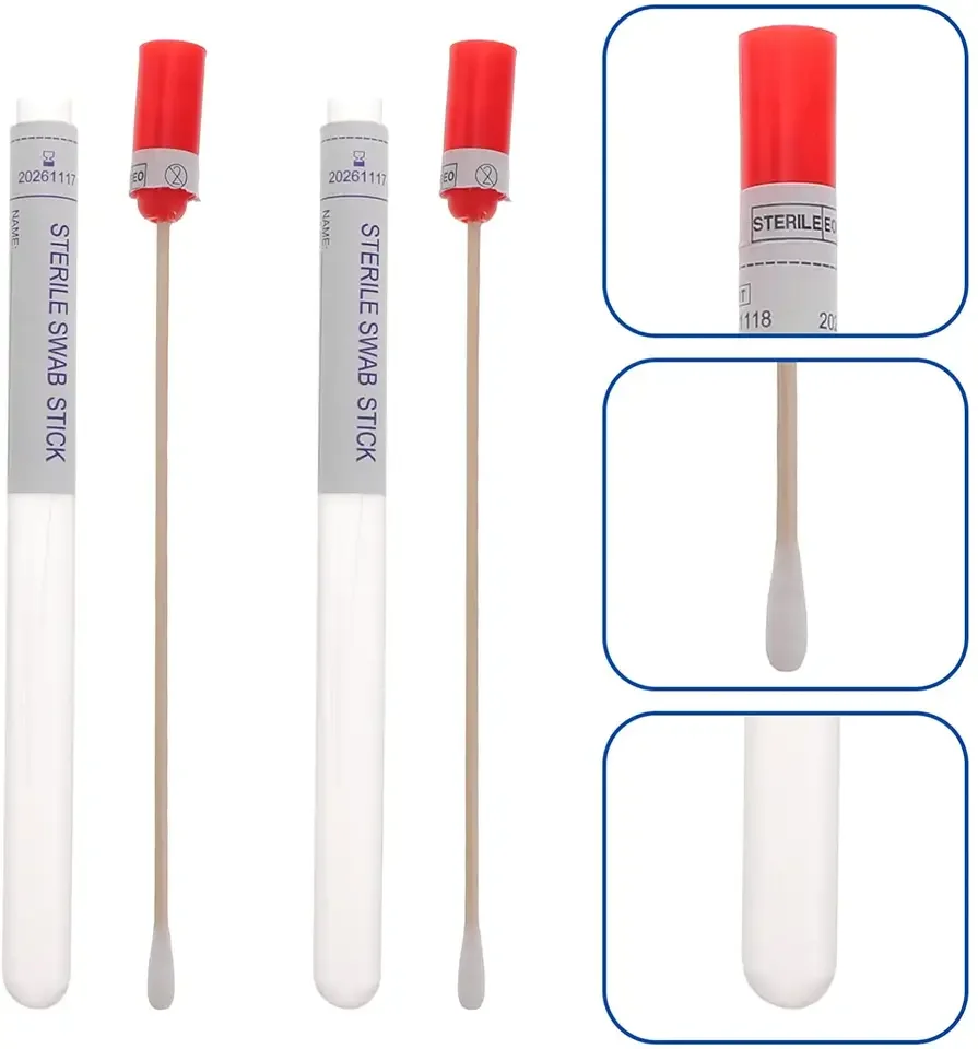 Medical Transport Sampling Swab Stick Sterile Disposable Specimen Collection Swabs With PP Tube factory