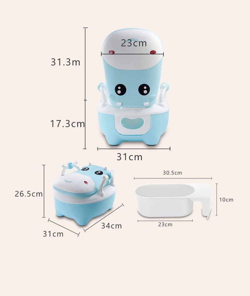 Kids Cute Plastic Carton Portable Toilet For Baby Bathroom Toddler