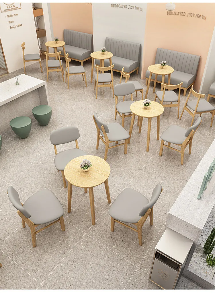 Purelyfeel Solid Wood Coffee Shop Table And Chair Combination