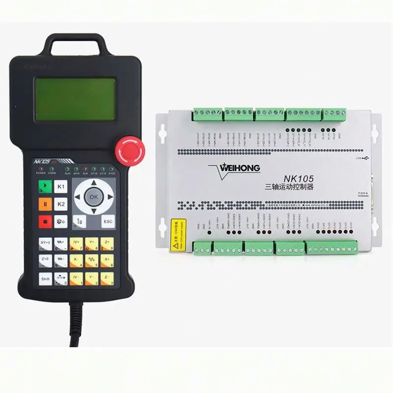 TEBAK 3-axis 4-axis Controller NK105 G2 G3  Handle DSP Controller Original Engraving Machine Motion Control System