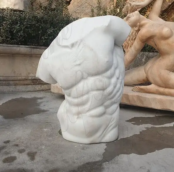 High Quality Hand Carved Antique Marble Torso with Head Statue for Sale