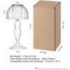 Porte-bougie rayé en forme de parapluie transparent