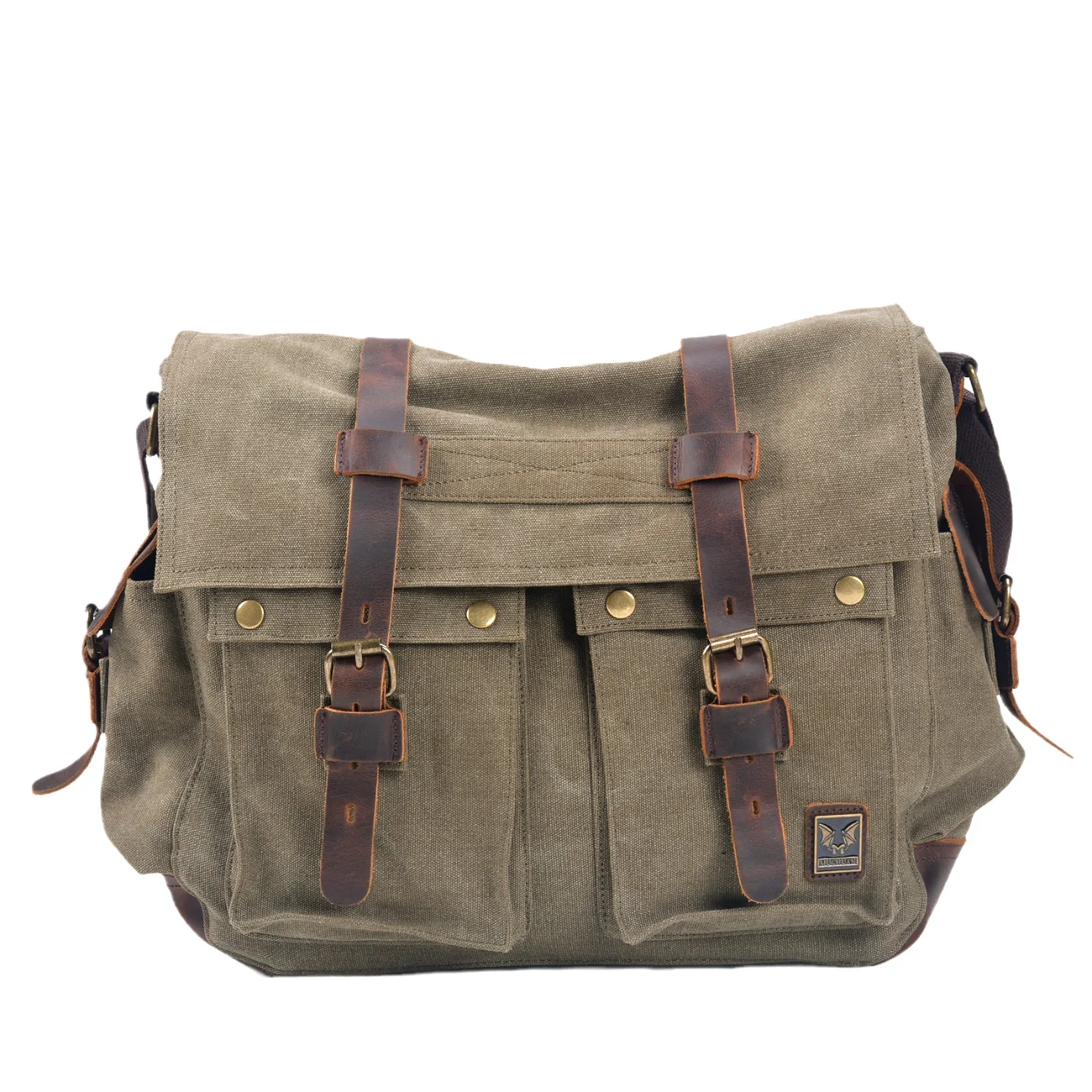 Vintage casual canvas bag Men's messenger bag Large capacity laptop bag Single shoulder bag