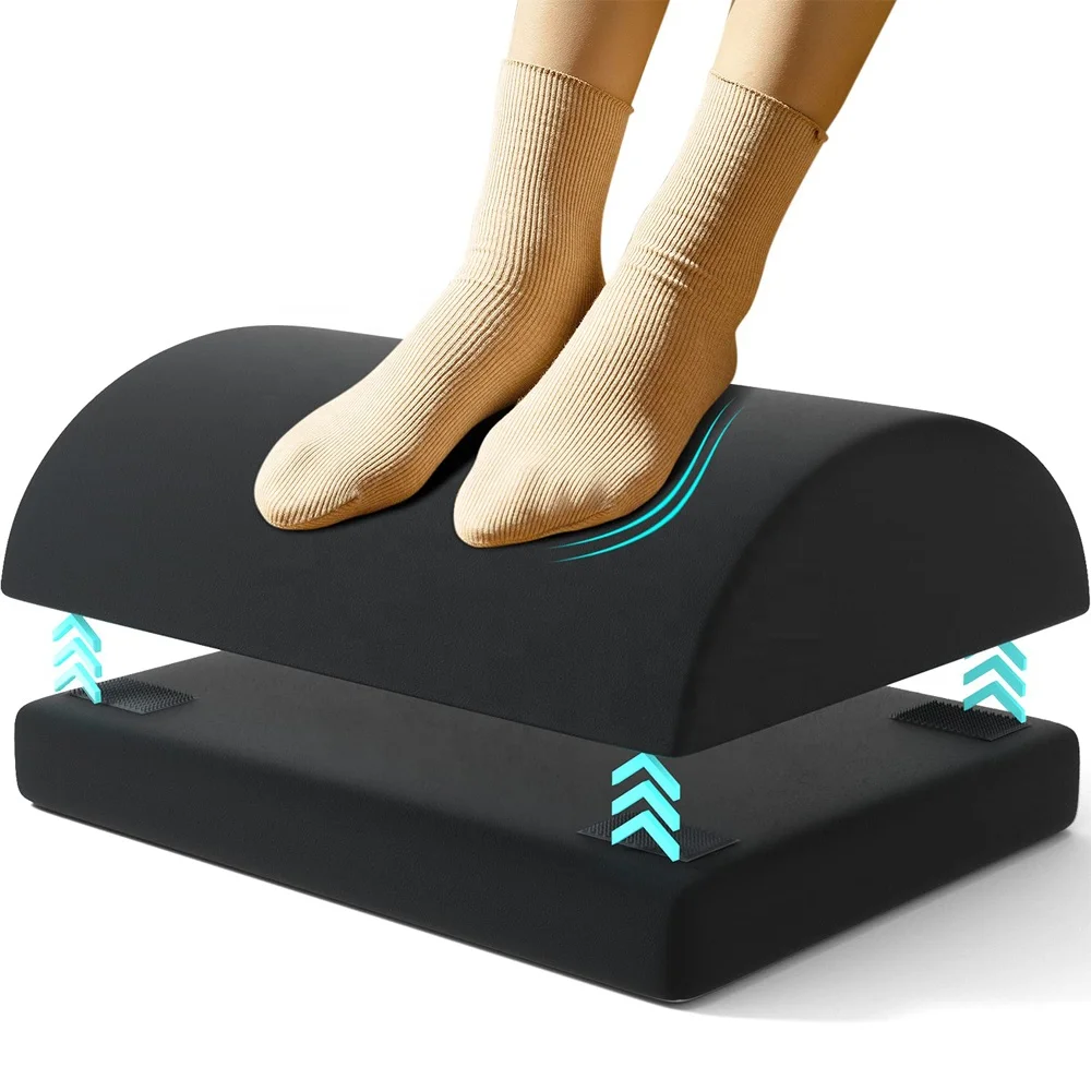 High Density Memory Foam Office Foot Rest Cushion Adjustable Ergonomic Foot Rest Under Desk