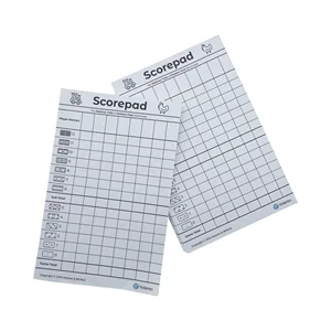Personalized Printed Notepad Customized 5.5*8.5 Inches Score Pad Tear Off Score Sheet for Card Game Records