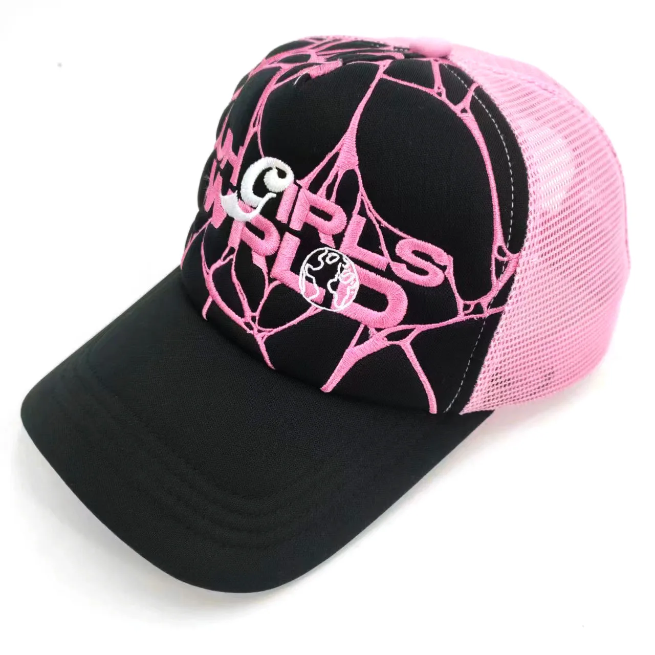 【HI FI FNK】Spider Embroidery Cap Spider Full Embroidery Trucker Hat Cap Snap Back Adjust 3d