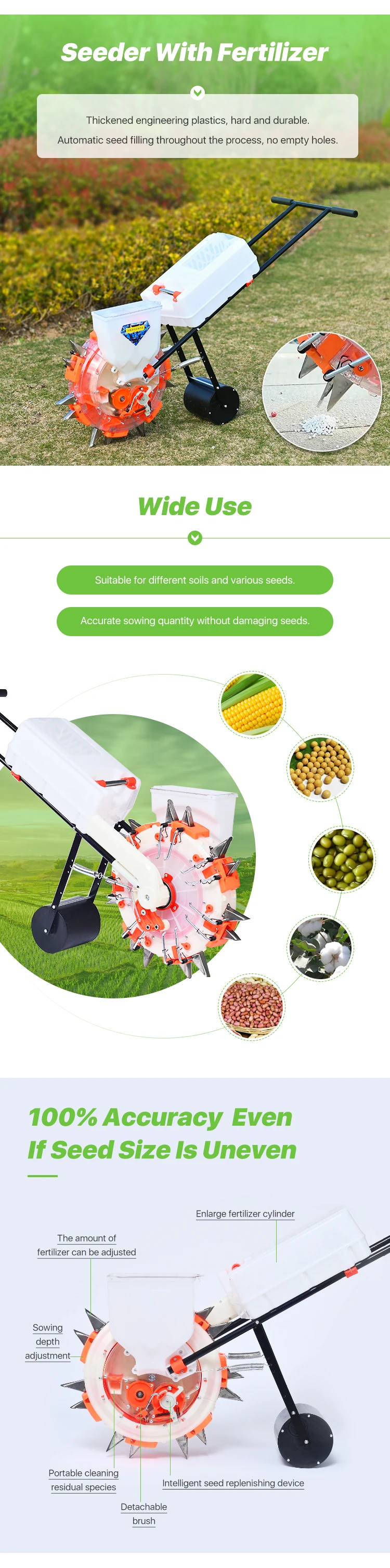 Spot product hand held seeder maize seeder planter planter machine seeder machine trade