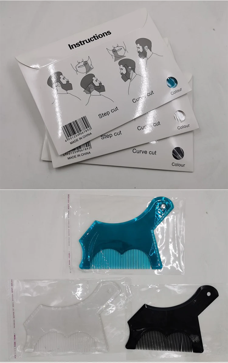 2022 Plastic Beard Lineup Guide Template Beard Shaper Hairlines Shaping