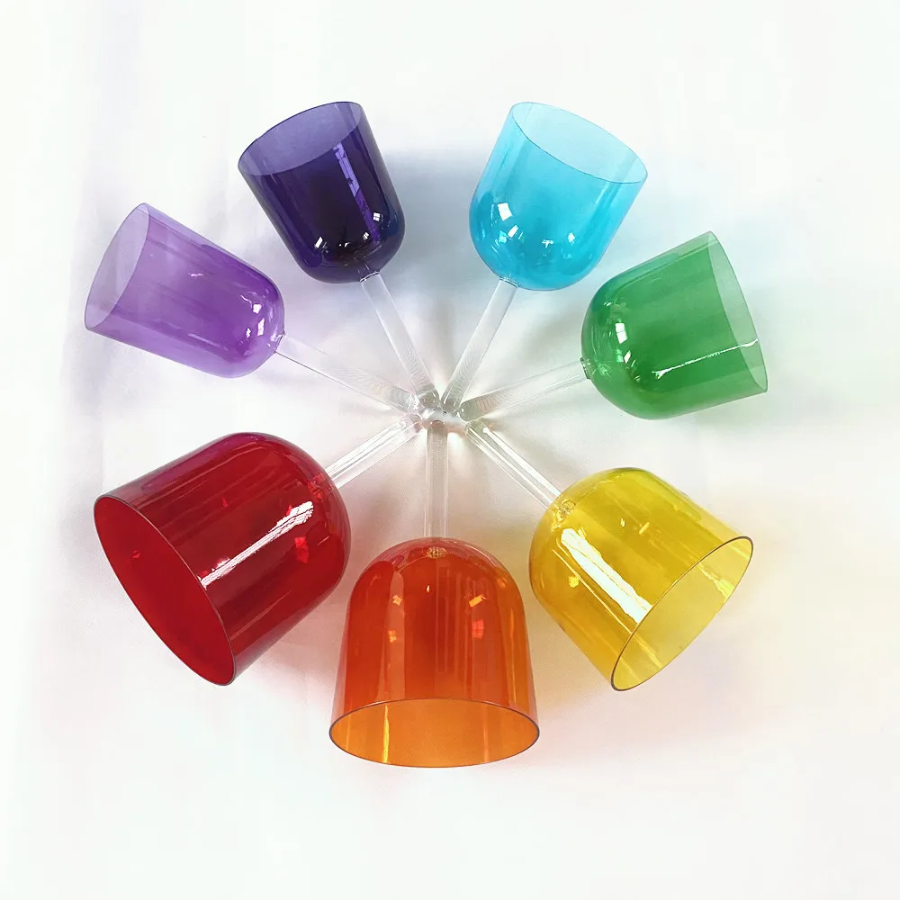 Hf Wholesale Chakra Tuned Crystal Singing Bowl Set Sound Healing Clear