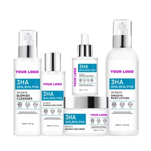 Moisturizing Soothing Niacinamide Centella Asiatica AHA Skin Care Set Brightening & Repairing Daily Care & Even Skin Tone