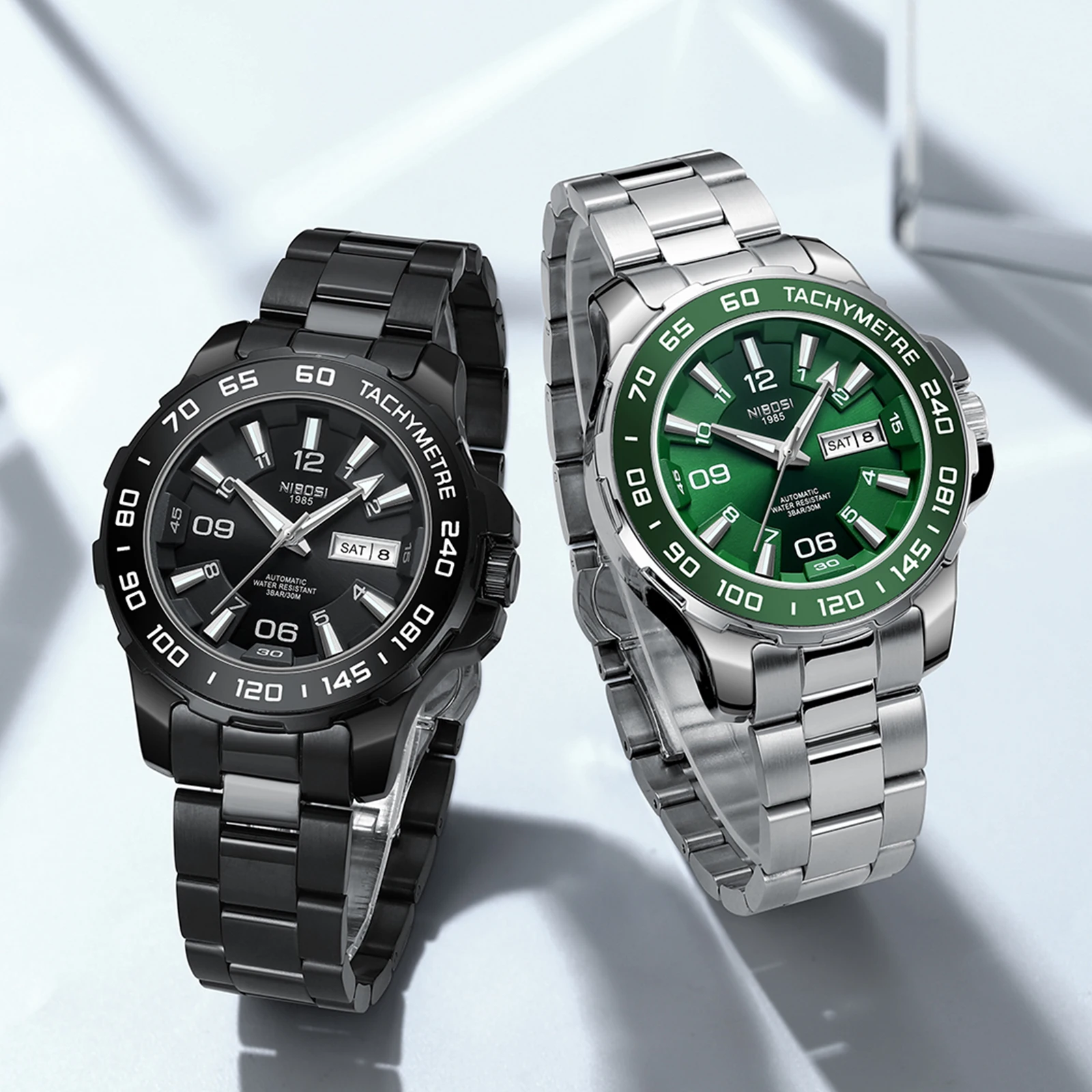 NIBOSI 2596 Popular China Mens Quartz Watch Costume Steel Strap