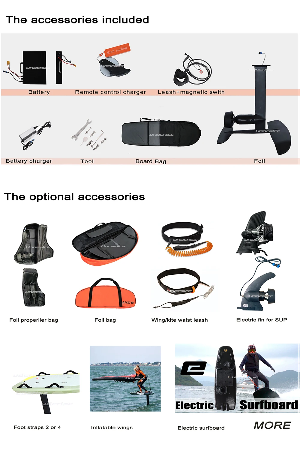 Electric Powered Battery Hydrofoil Surfboard Jet Board Set Hydrofoil