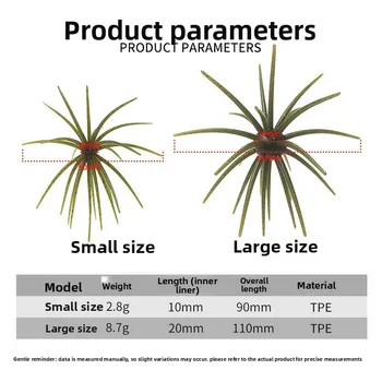 New Outdoor Lure Sea Urchin Stainless Steel Soft Bait Floating Water Ball Bass Black Pit Wild Fishing Mandarin Fish Cross-border – Soft Lure – view 5
