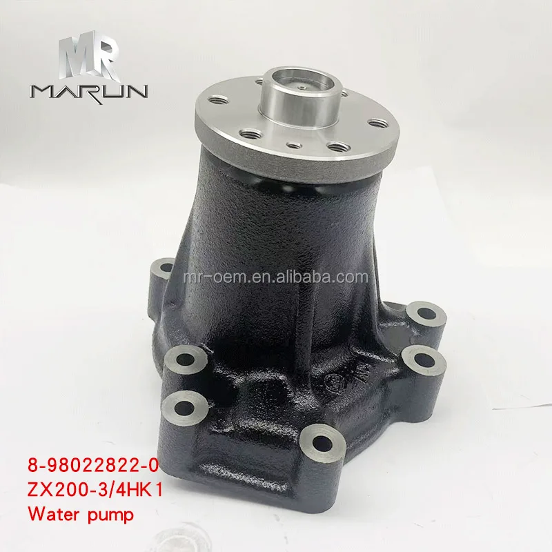 Original 8-98022822-0 Water Pump 4HK1T for ZX200-5A Excavator Diesel Engine Construction Machinery
