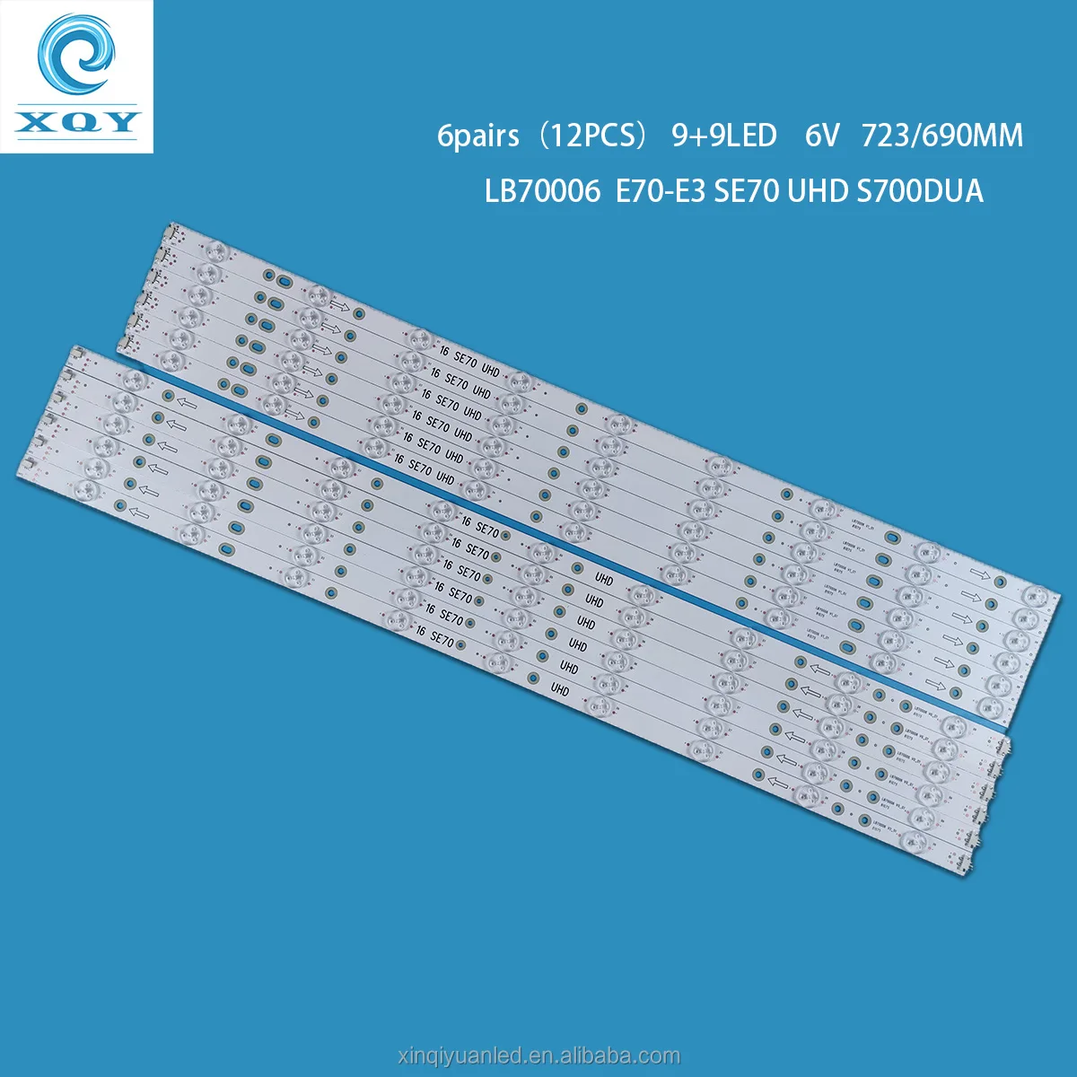 70 Inch VIZIO LB70006 V0-01 V1-01 16 SE70 UHD S700DUA Light Strip LED TV Backlight Light Strip 12 Pieces 9 Lights