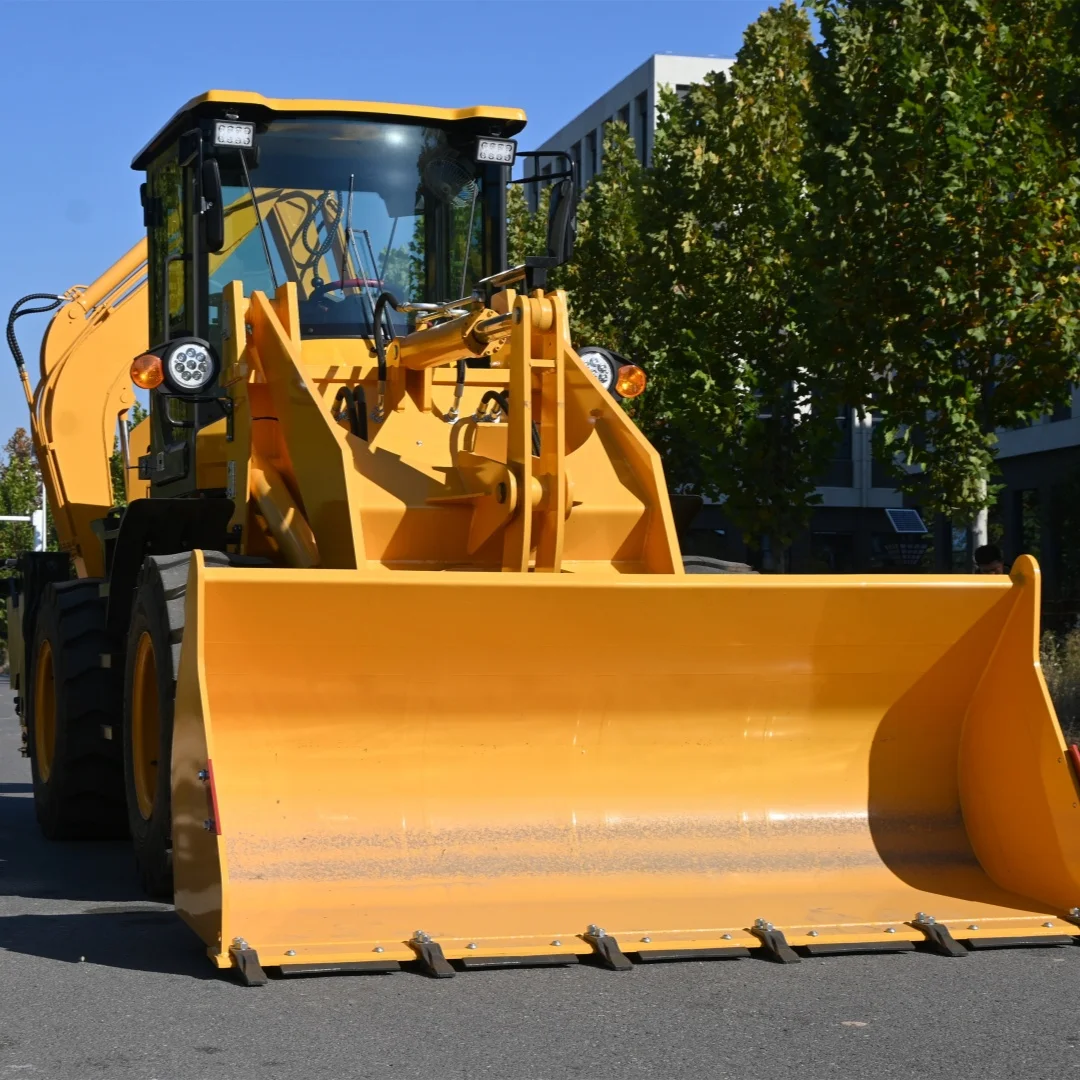 Compact Tractor Backhoe Loader with Front Loader & Hydraulic Breaker - 360-Degree Rotation, 3-Point Hitch, 6T Capacity