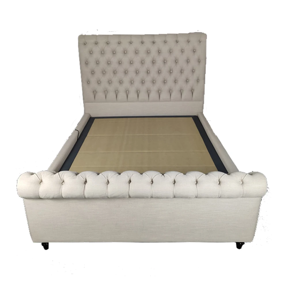 Home Furniture Bed With Headboard Customized Wood Electric Adjustable Bed Modern Luxury Bedroom