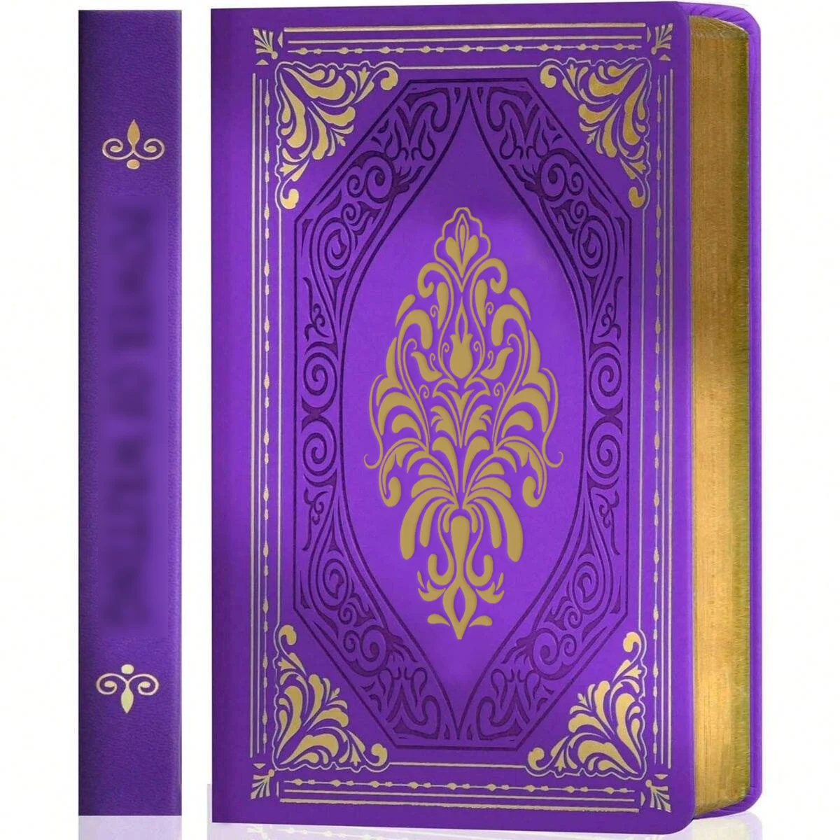 Perfect Binding Custom Logo  Thick Cardboard Hardcover A5 Diary Journal Notebook with Golden Edge