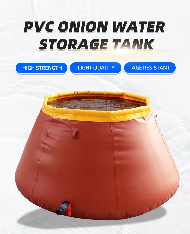 Custom Collapsible Water Storage Onion Tank 500gallon For Fire Fighting