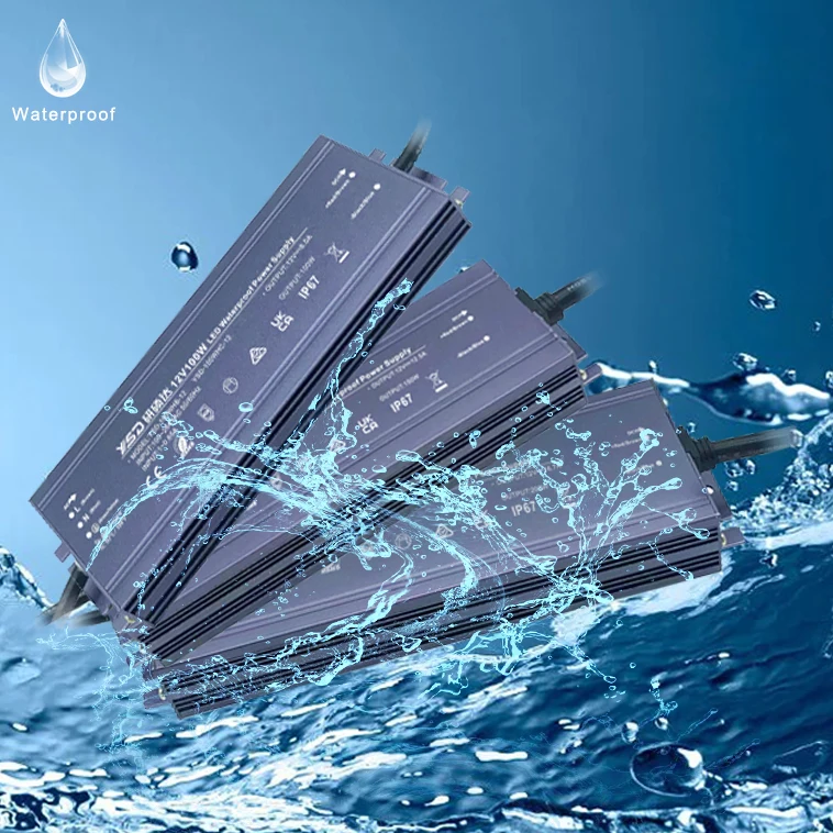 Блок питания 12 В, 100 Вт, ip67, водонепроницаемый ультратонкий Светодиодный источник питания для модулей светодиодных фонарей, водонепроницаемый светодиодный драйвер