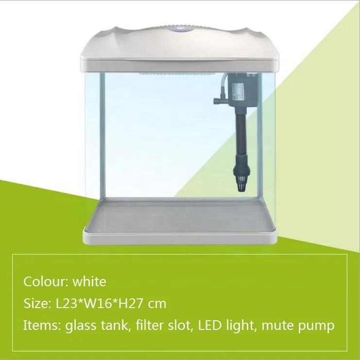 SUNSUN Portable Curve Aquariums Mini Table Fish Tank of Round Corner Type