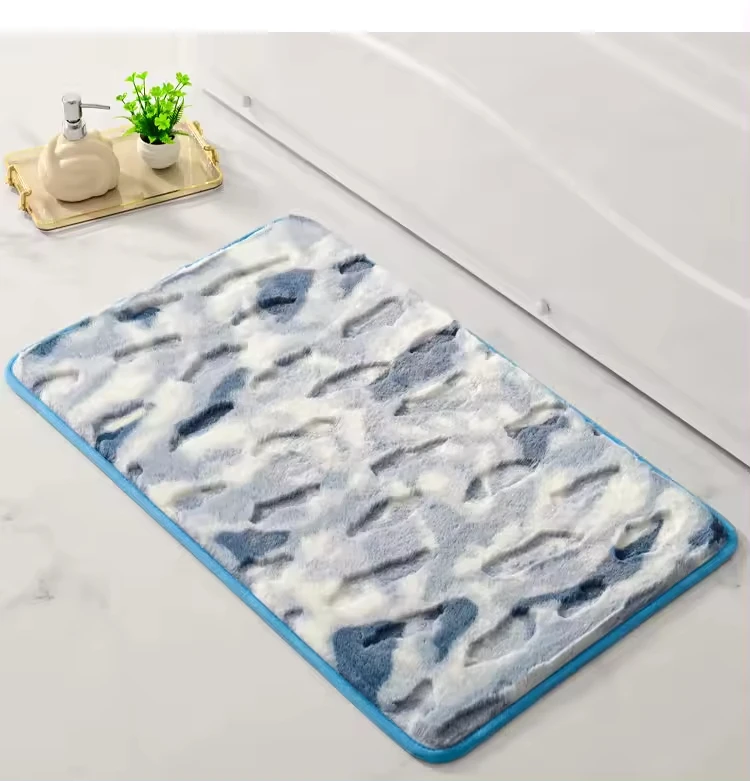 Hot Sale Super Absorbent Faux Rabbit Fur Bath Mat - Non-Slip, Waterproof, Easy Clean, Anti-Fatigue Bathroom Rug, Plush Microfiber Bath Mats for Bathroom, Ideal Floor Mats for Home