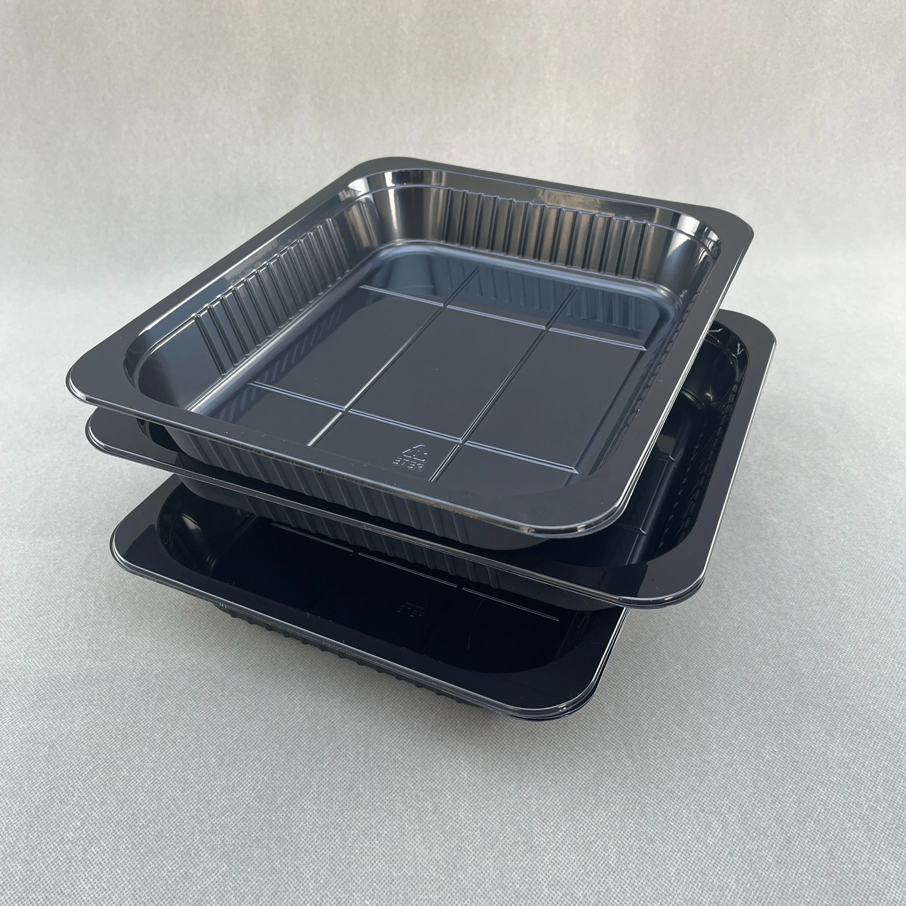 Hsqy Disposable Black White Plastic Container Microwave Oven Cpet Food  Airline Meal Tray - China Food Tray and Cpet Food Tray price