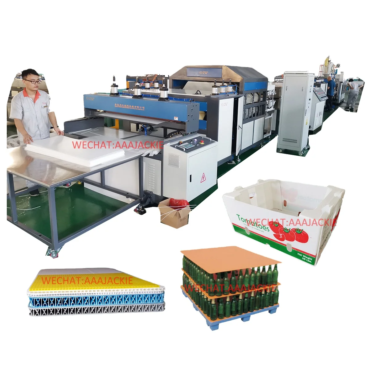 PP Hollow Plastic Sheet Making Machine for Carton Corrugated Packing Box Plastic Box Machine