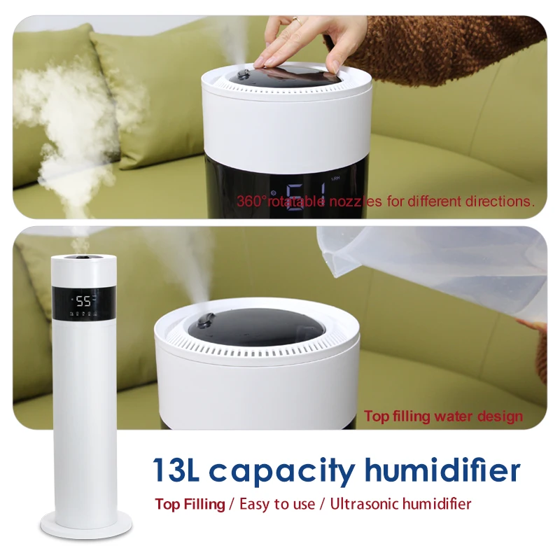 Home Smart 12Litre Large Manual Digital Ultrasonic Humidifier