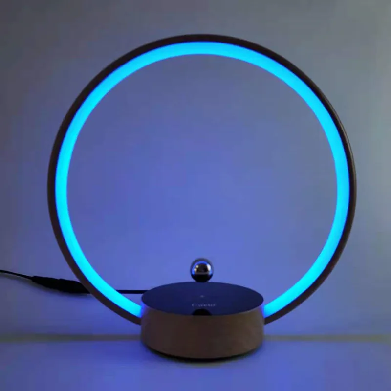 New design Magnetic levitation Circlo Light Color  RGB Colors Bedroom Home Decoration Led Table Lamp