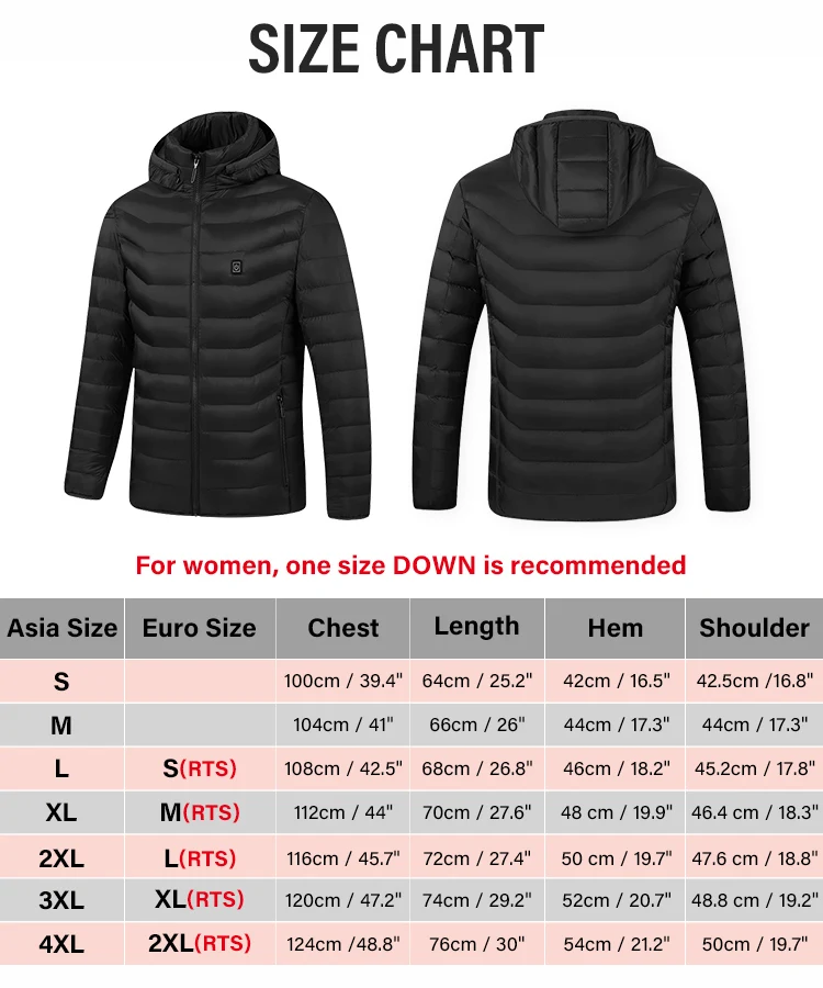 Drop Shipping Winter Down Jacket Long Sleeve Solid Guangdong Heated ...