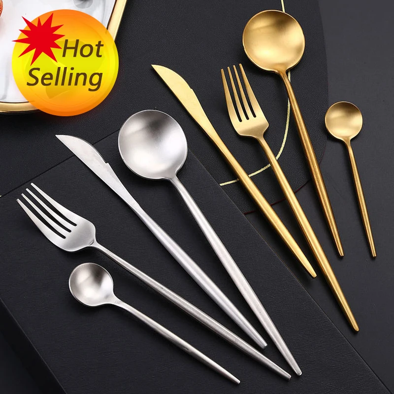 Nordic Wholesale Bulk Stainless Steel Flatware Dinnerware Set Silverware Portable Portuguese