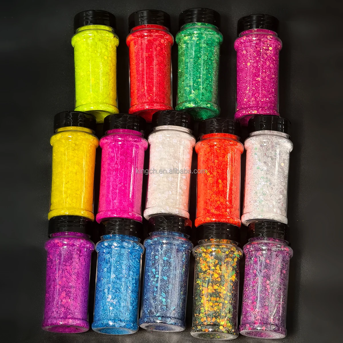 product wholesale newest 2oz shaker pet rainbow bulk chunky glitter mix for nails christmas snowglobe high shine iridescent glitter-4