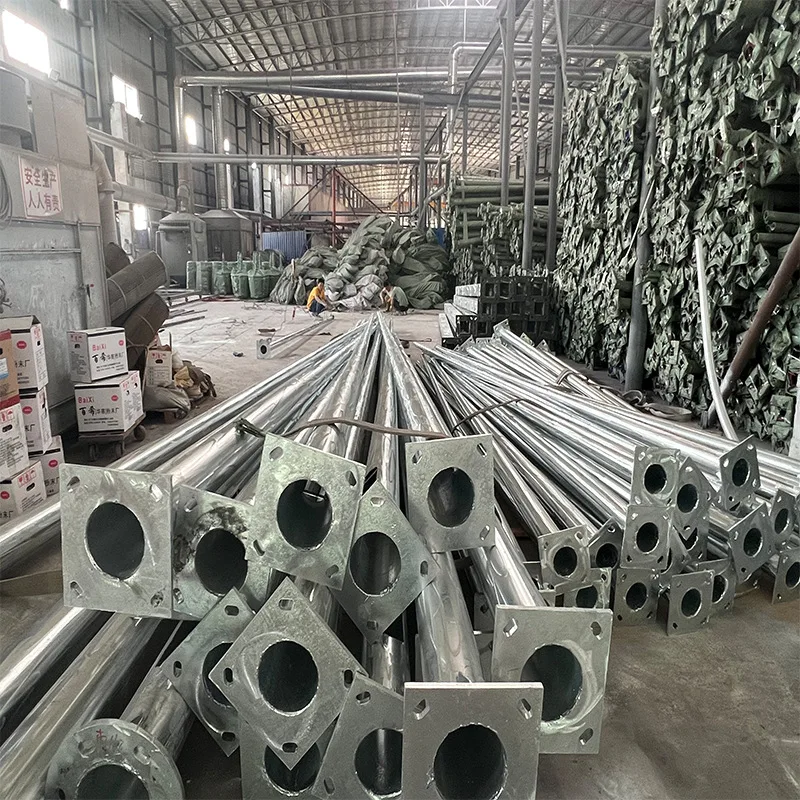 Economic Outdoor Cast Iron Galvanized Lights Lamp Post Parts 5m 7m 8m ...