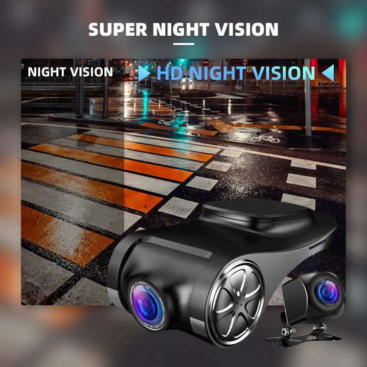 Coview Hot Sales 64G Car Camera Dashcam Usb 1080P+720P 2 Channel Video Recorder Dual Lens Drive Car Black Box for Southeast Asia supplier