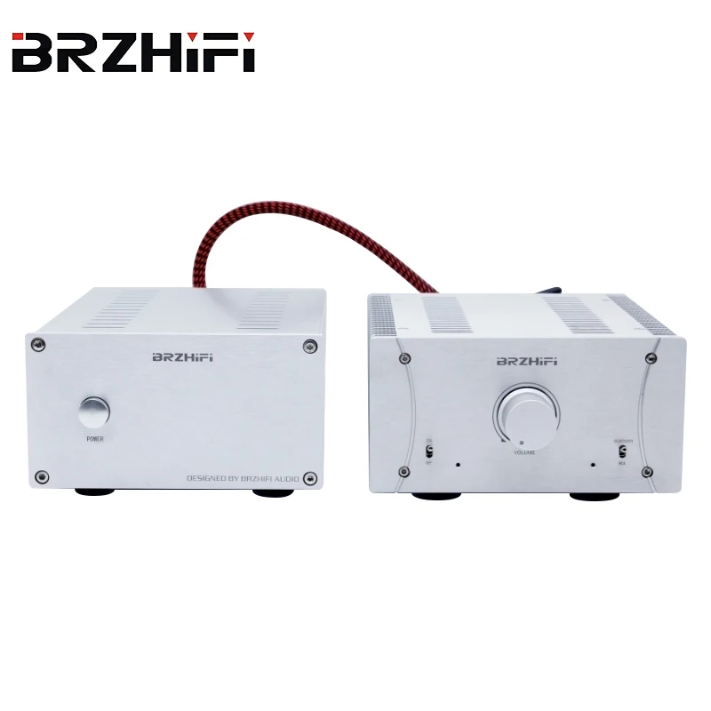 BRZHIFI Audio Power STK426-530 Amplifier 100W*2 Dual Monad 2.0 Channel BT 5.0 displayracks audiophile High Power amp factory