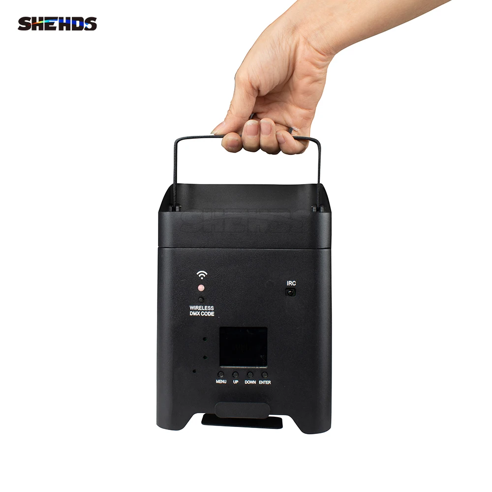 Shehds Wireless Remote Control Wifi APP Smart LED Par 6x18W 6in1 RGBAW+UV Battery Lighting for  Party Stage