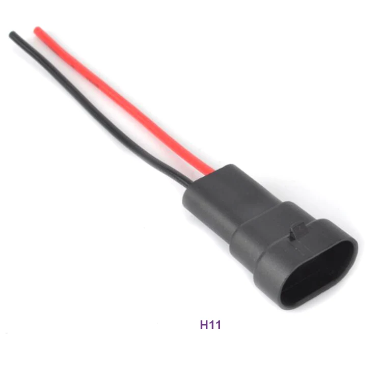 Pair Of Wired Connectors For HB3 Bulbs – Automotive Lamp Wiring (REMP Brand)