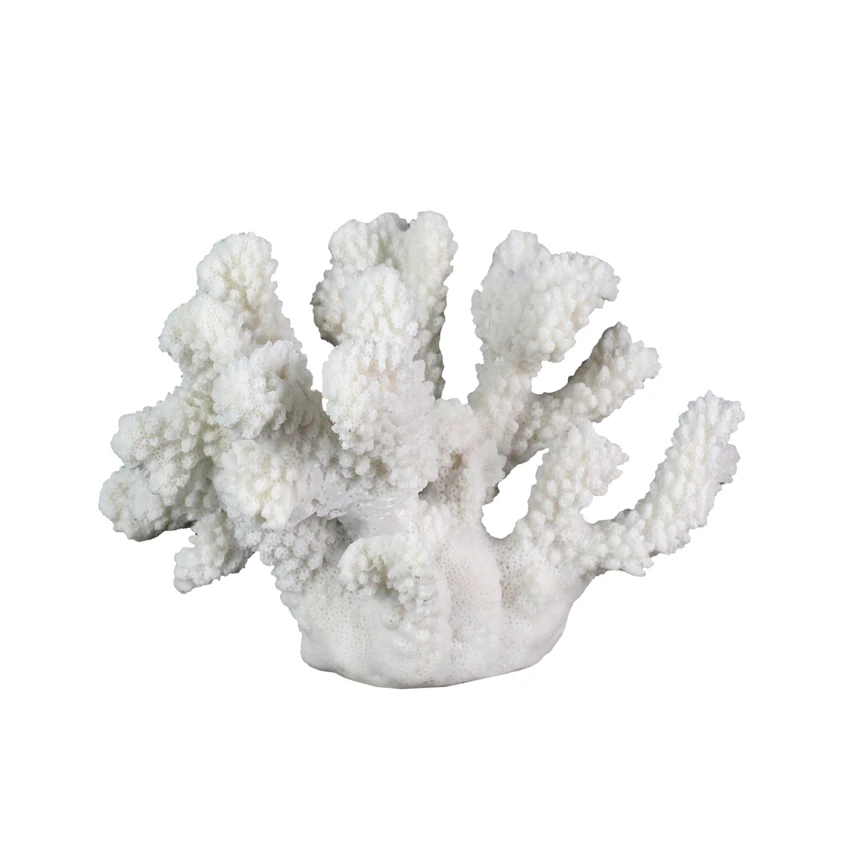 Custom Lifelike Home Decoration Crafts Coral Gifts Accessories Artificial Resin White For Aquarium Decor