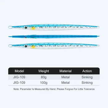 80g 100g 5 Colors Lead Fish Hard Metal Fishing Bait Pesca Fast Sinking Lure Aritificial Metal Baits Swimbait – Soft Lure – view 3
