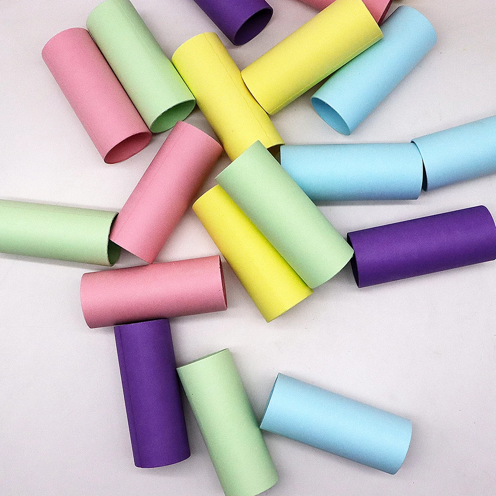 High Quality 4cm Recyclable Colored Paper Craft Tubes Premium for Artistic DIY with Vanishing Printing Handling